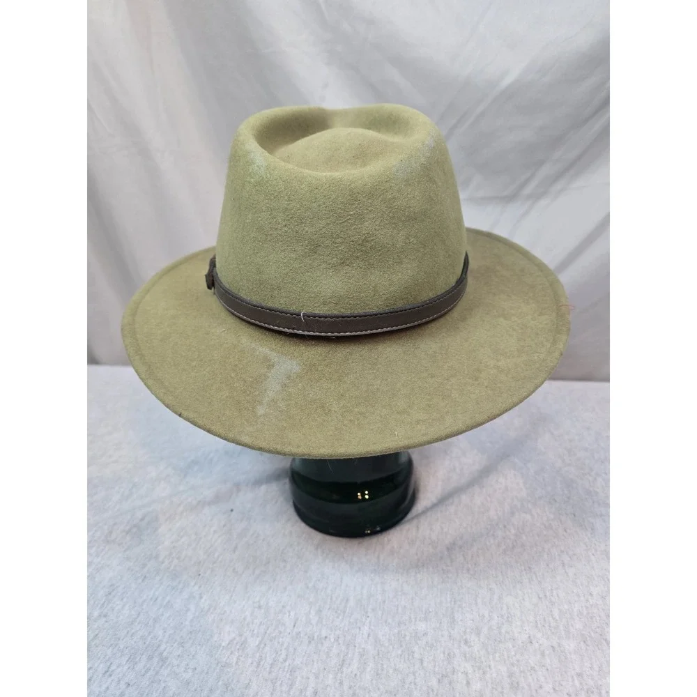 Dorfman Pacific Brown Wool Felt‎ Fedora Hat Indiana Jones Made In The USA XL